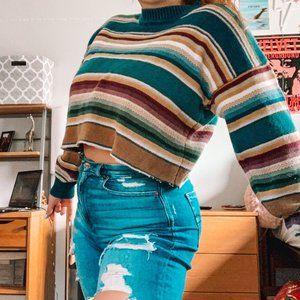 thick striped sweater